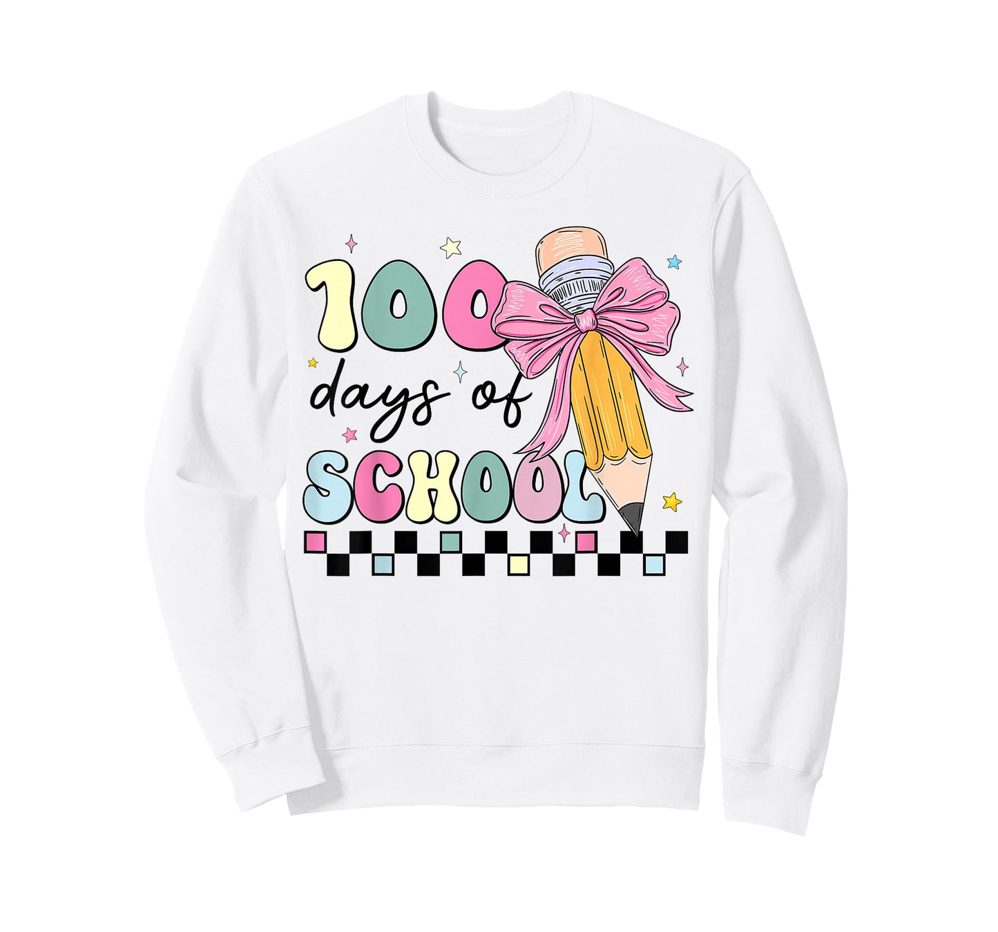 100 Days of School Shirt Girls Coquette Bow 100th Day School T-Shirt
