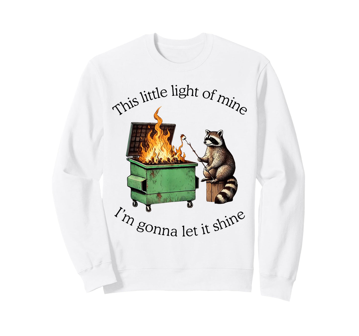 This Little Light of Mine Raccoon Dumpster Fire Meme T-Shirt