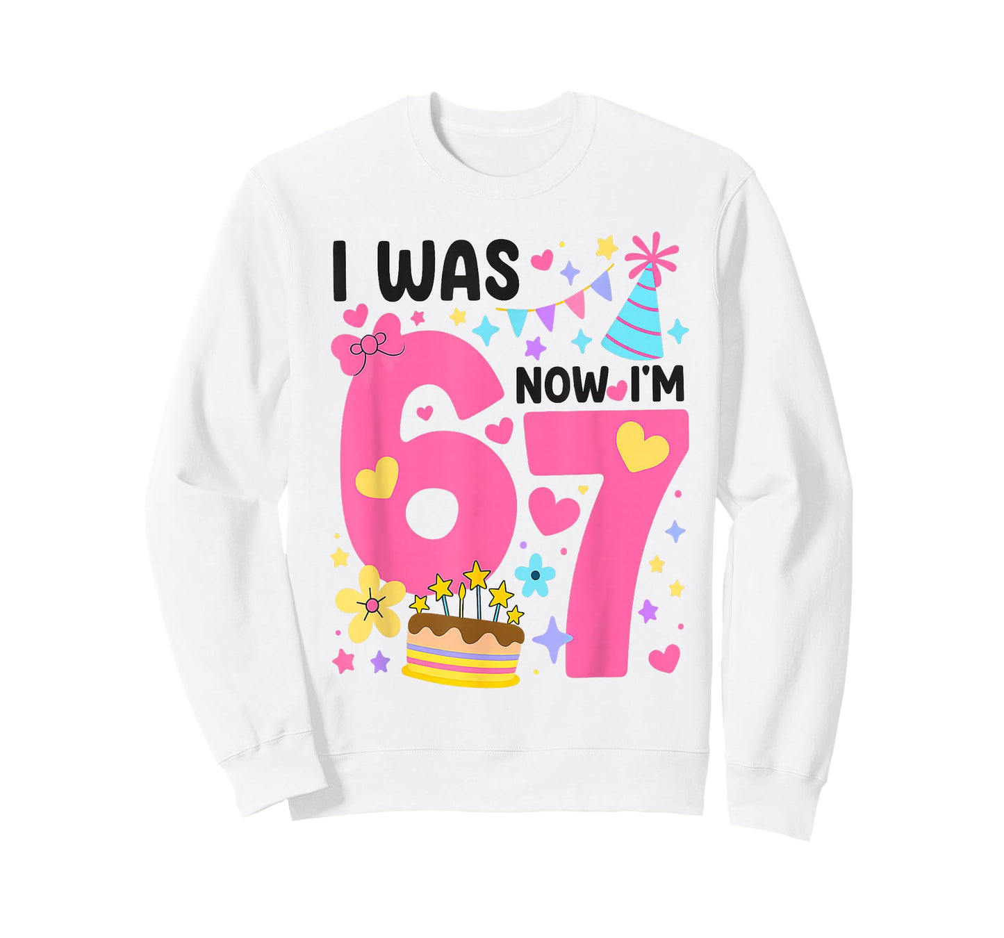 I was 6 Now I'm 7 Year Old Birthday 7th Kids Coquette Bow 67 T-Shirt