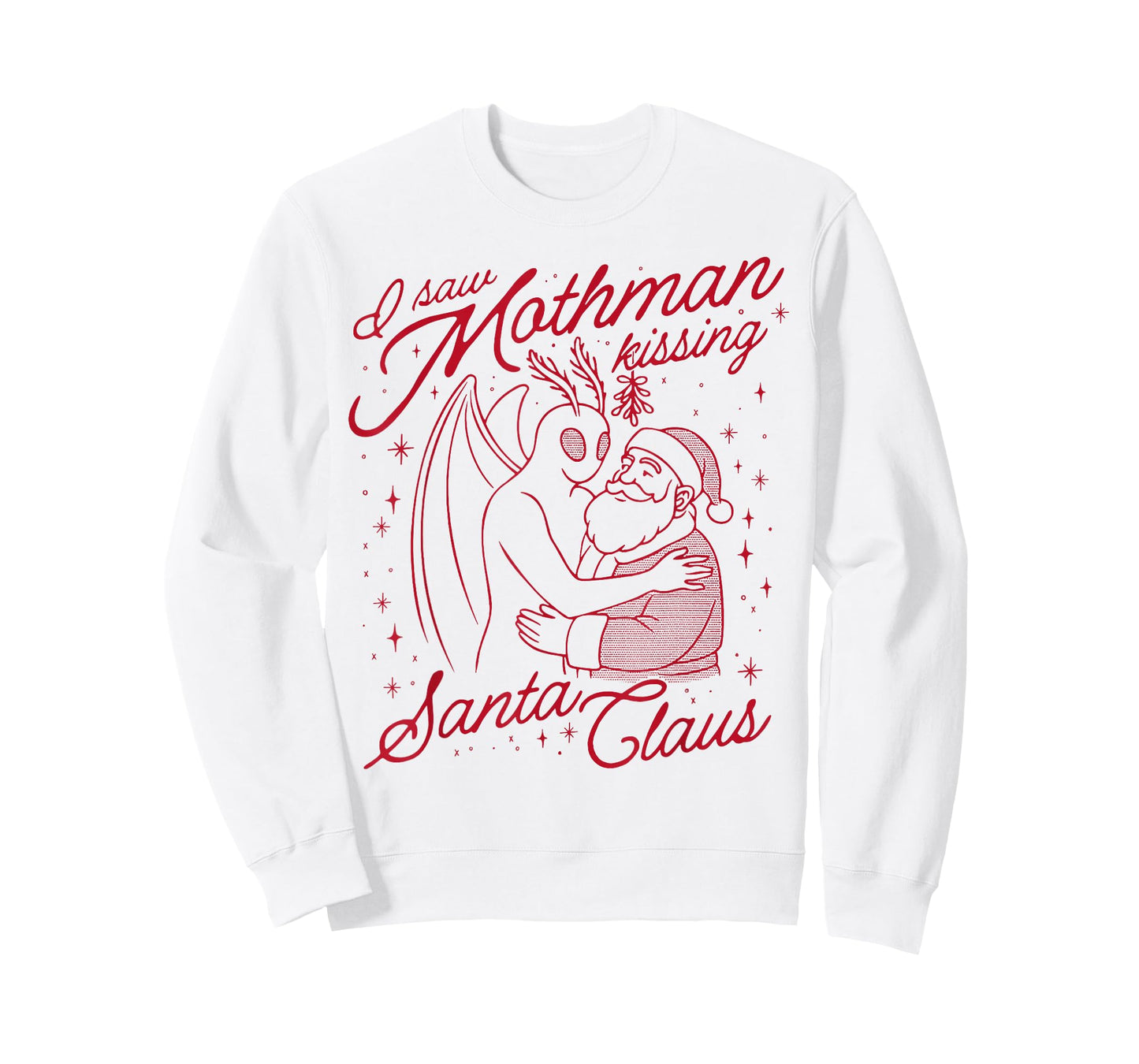 I Saw Mothman Kissing Santa Claus T-Shirt
