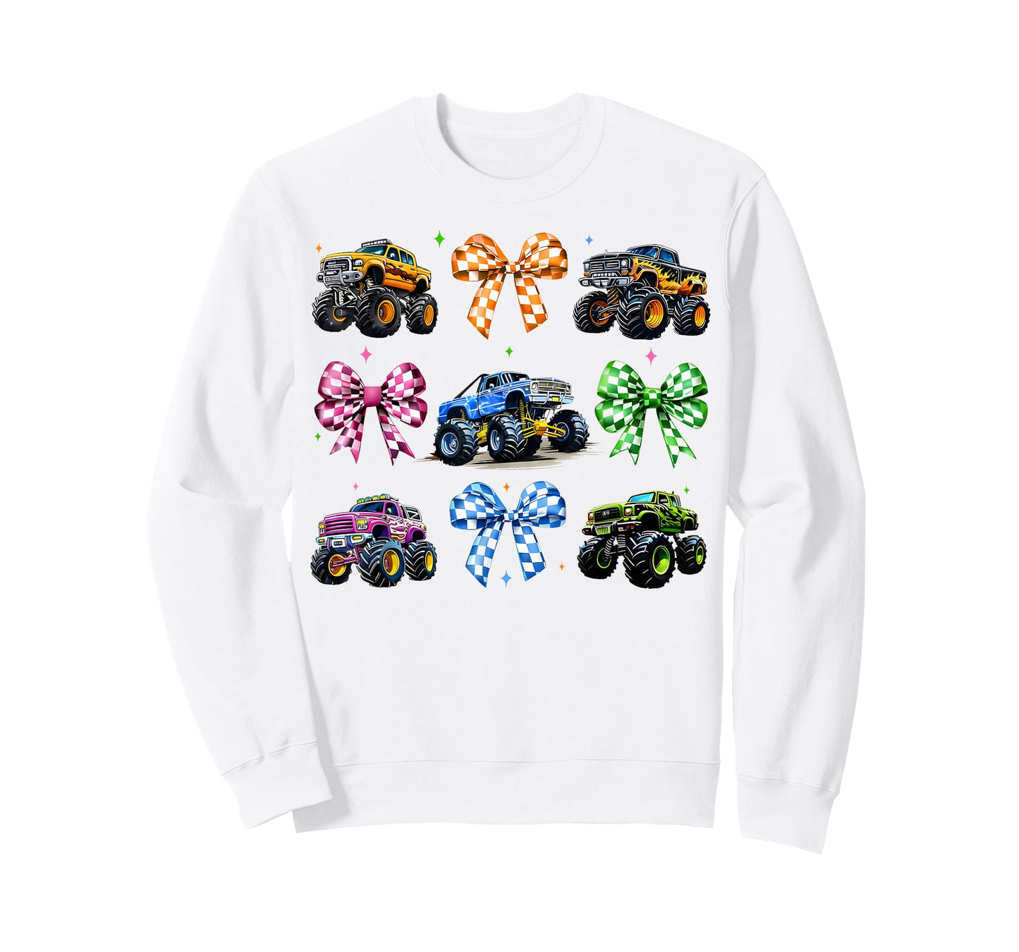 Monster Truck 4 Wheeler Offroad Girl Coquette Bow Pink Mom T-Shirt