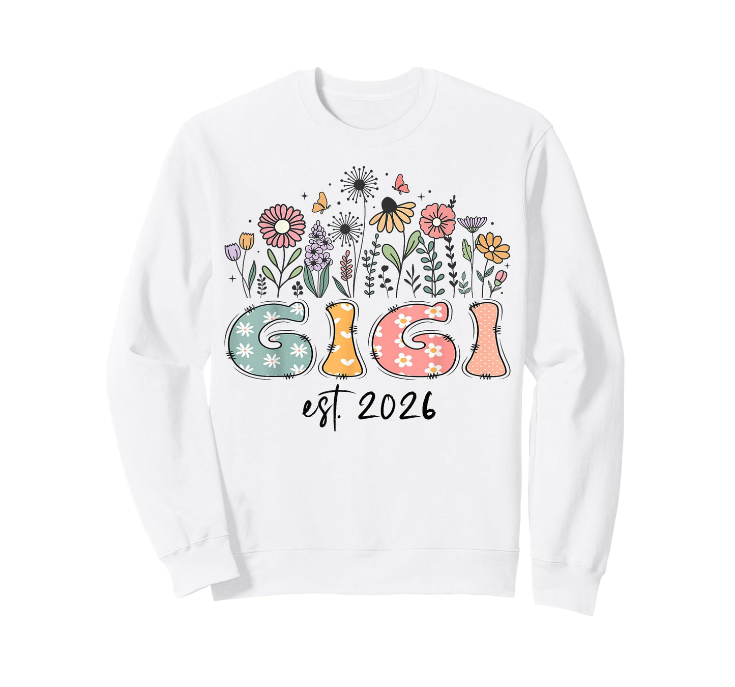 Promoted to Gigi Est. 2026 Daisy Floral Wildflower T-Shirt