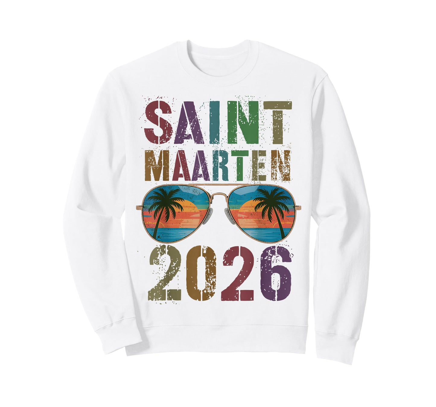 Retro Saint Maarten 2026 Vacay Travel Vacation Matching Trip T-Shirt