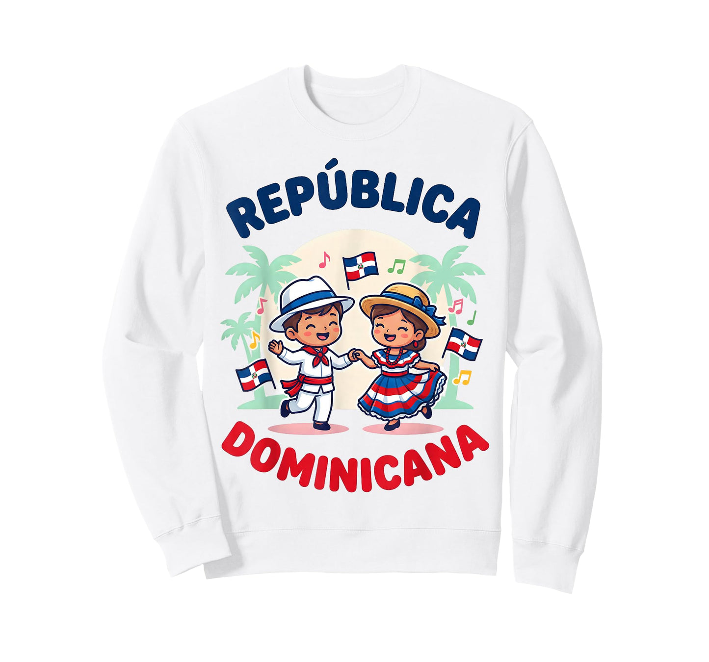 Cute Dominican Kids Dancing in Traditional Outfit Flag T-Shirt