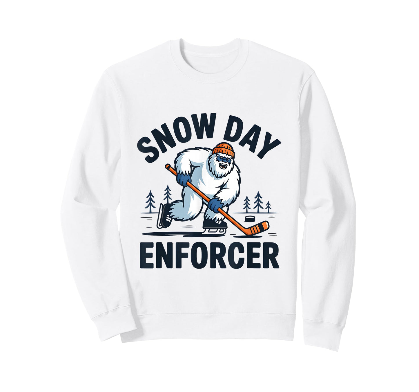 Snow Day Enforcer, Snowman Hockey Player T-Shirt