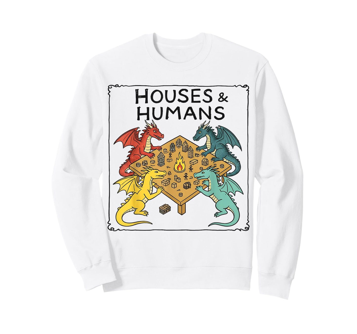 Houses and Humans Funny Parody Gaming for Men Boys Kids T-Shirt