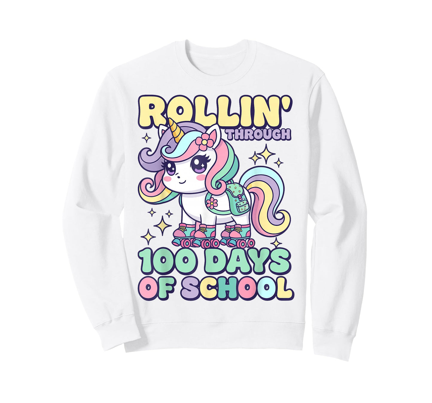 100 Days of School Girls Teacher 100th Day of School Unicorn T-Shirt