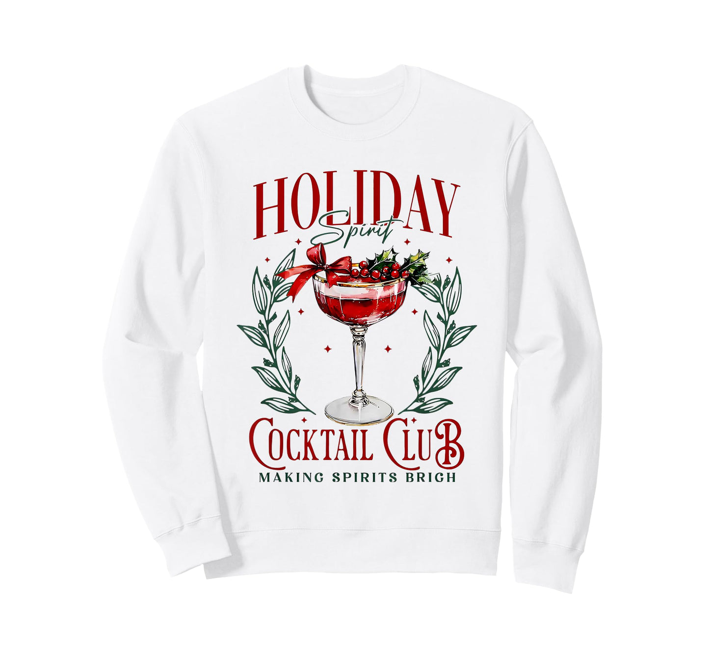 Holiday Spirit Cocktail Club Making Sprits Brights Christmas T-Shirt