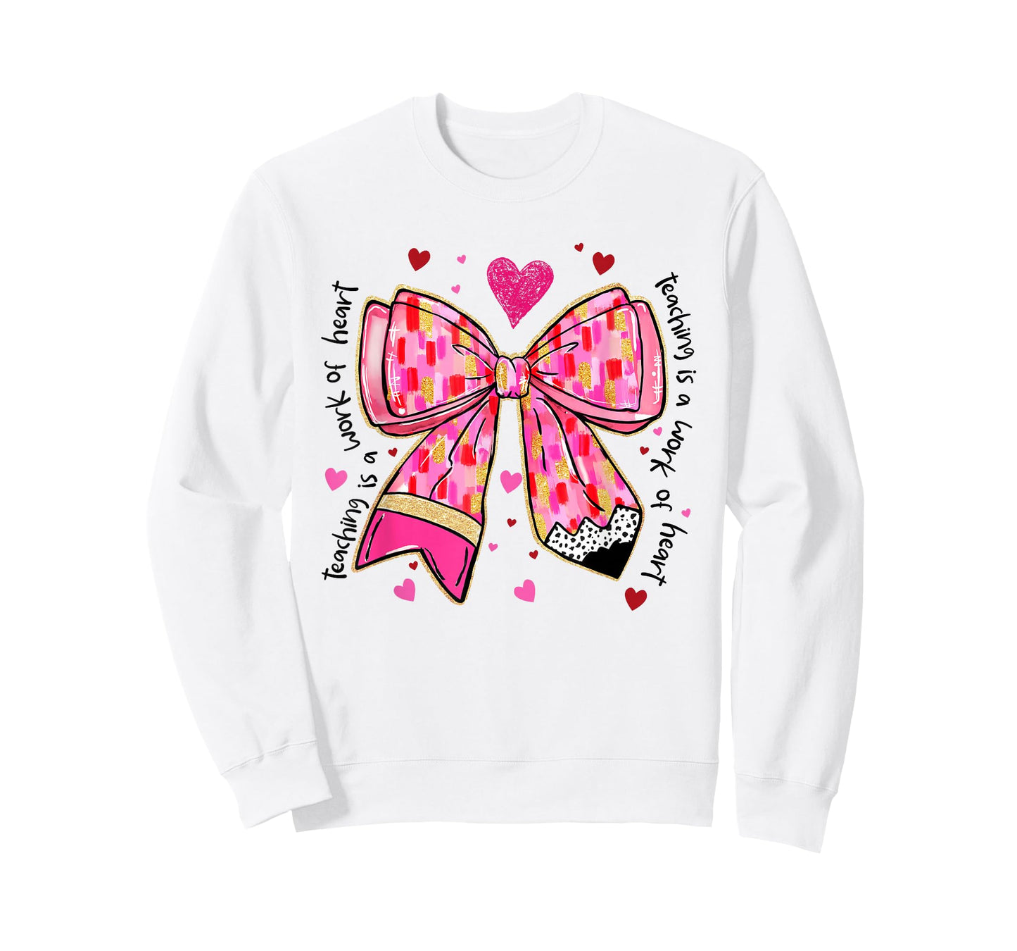 Coquette Bow Leopard Hearts Valentine Day Women Girl Girly T-Shirt