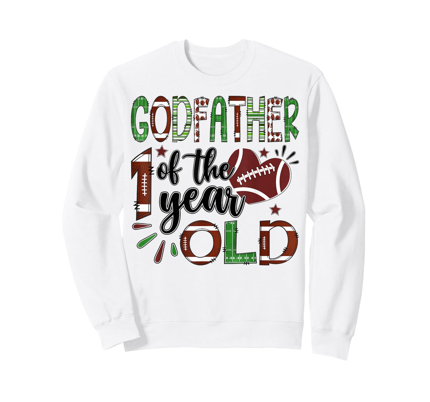 Godfather of The 1 Year Old Football 1st Birthday Boy T-Shirt