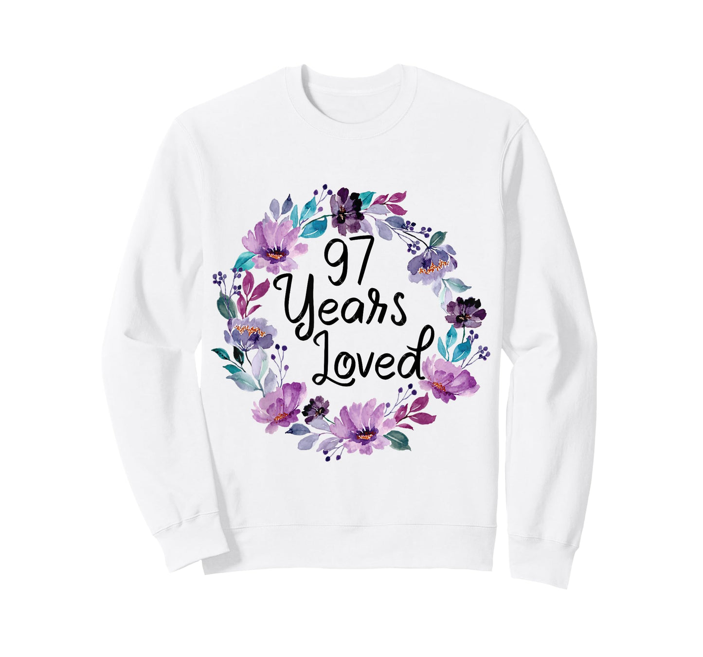 Floral 97 Years Old 97th Birthday Women's 97 Years Loved T-Shirt