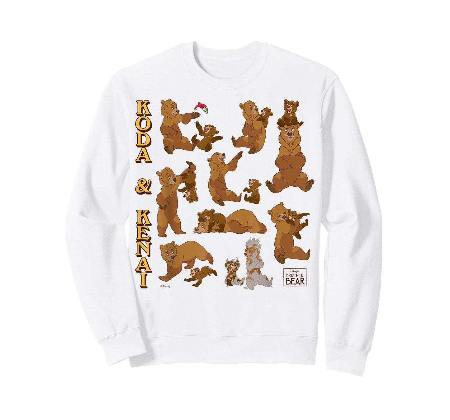 Disney Brother Bear Koda and Kenai Playful Character Collage T-Shirt