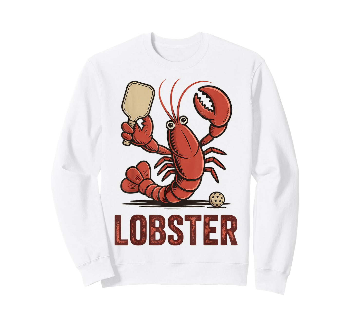 Funny Pickleball Player Lob Shot Humor Lobster T-Shirt