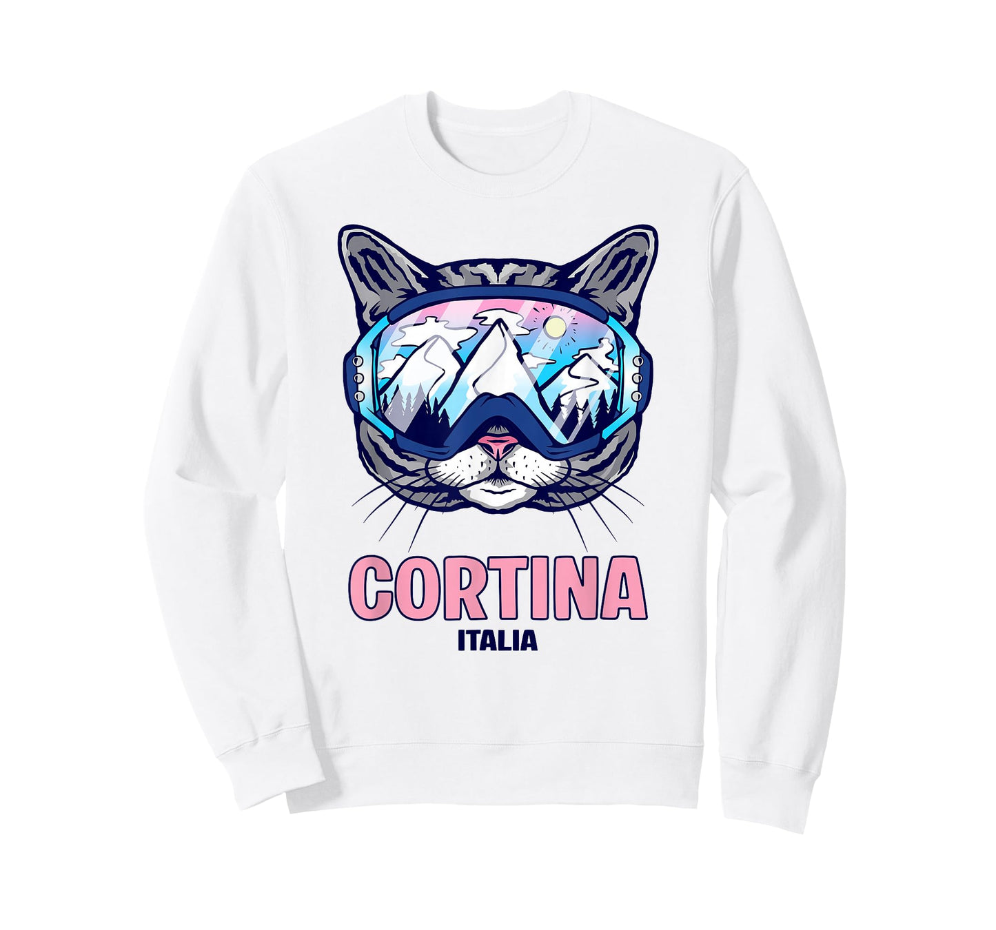Cortina Cat Ski Goggles Mountain Panorama T-Shirt