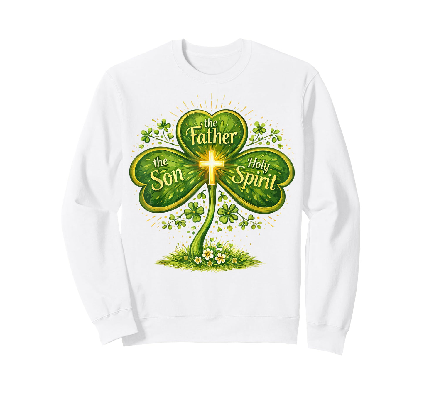 Father Son Holy Spirit St Patricks Day Christian Irish Women T-Shirt