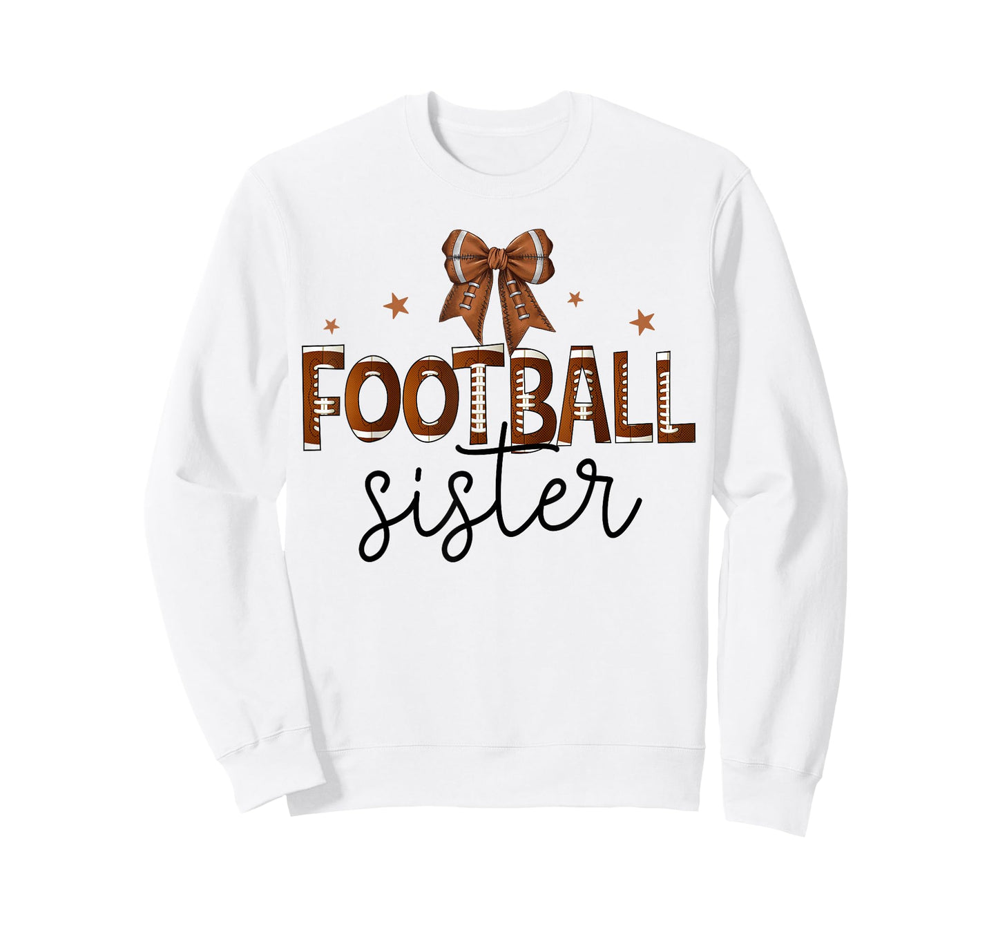 Football Sister Coquette Bow Football Lover Girls Teens Kid T-Shirt