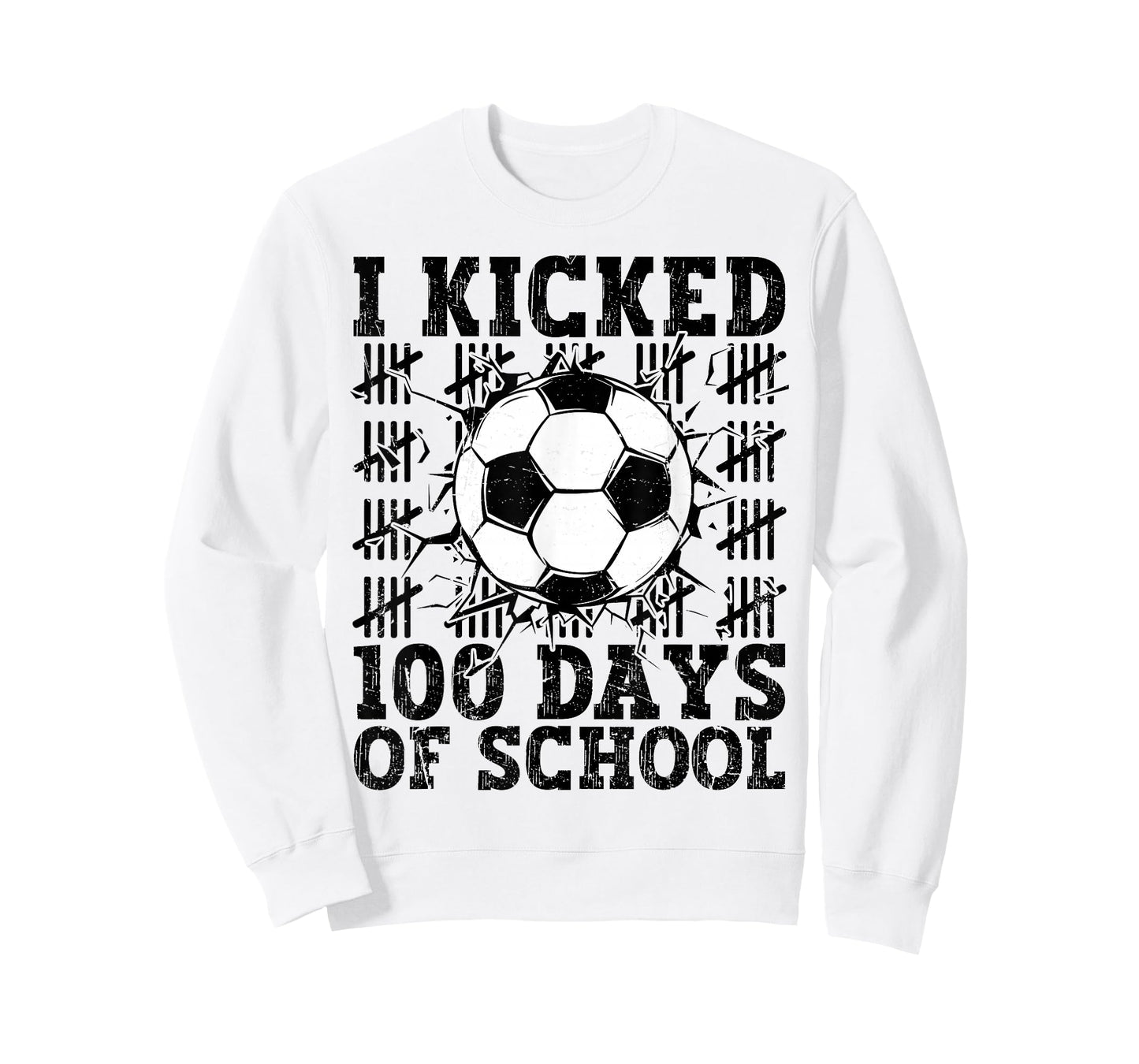I Kicked 100 Days of School Soccer 100th Day Sport Kids Boys T-Shirt