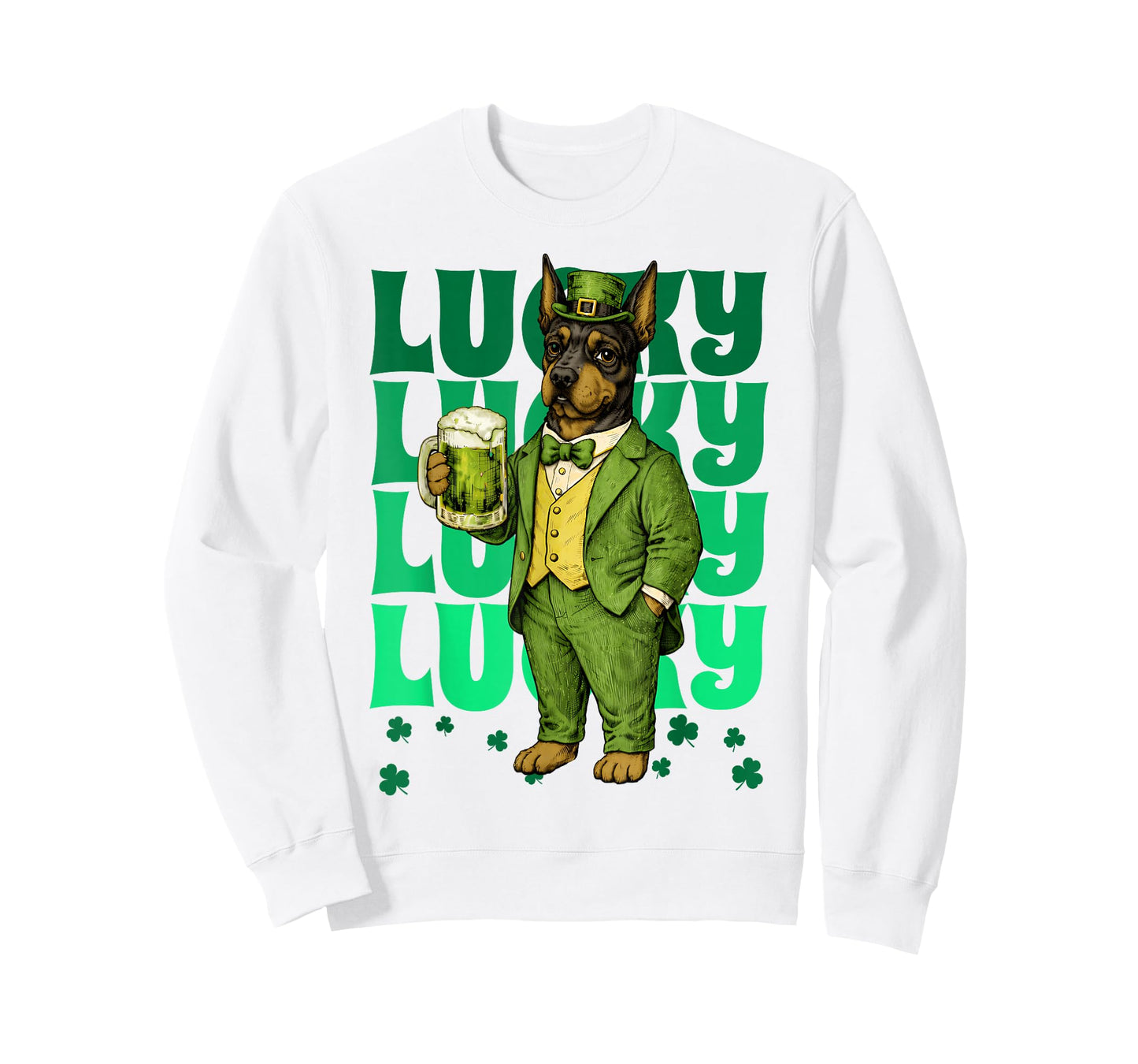 Doberman Pinscher St Patricks Day Lucky Irish T-Shirt