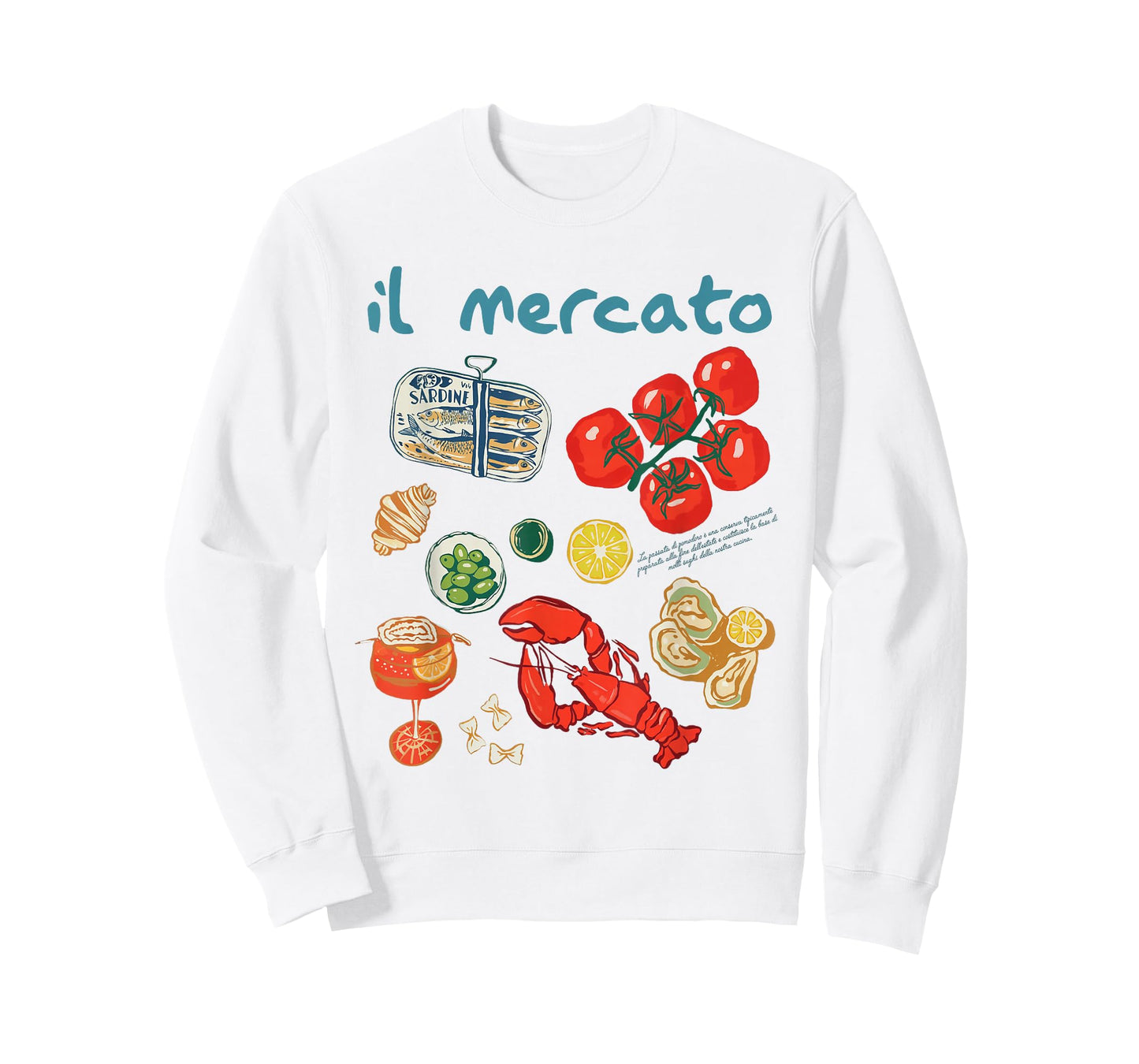 Il Mercato Italian Summer Sardines Lobster Tomato il marcato T-Shirt