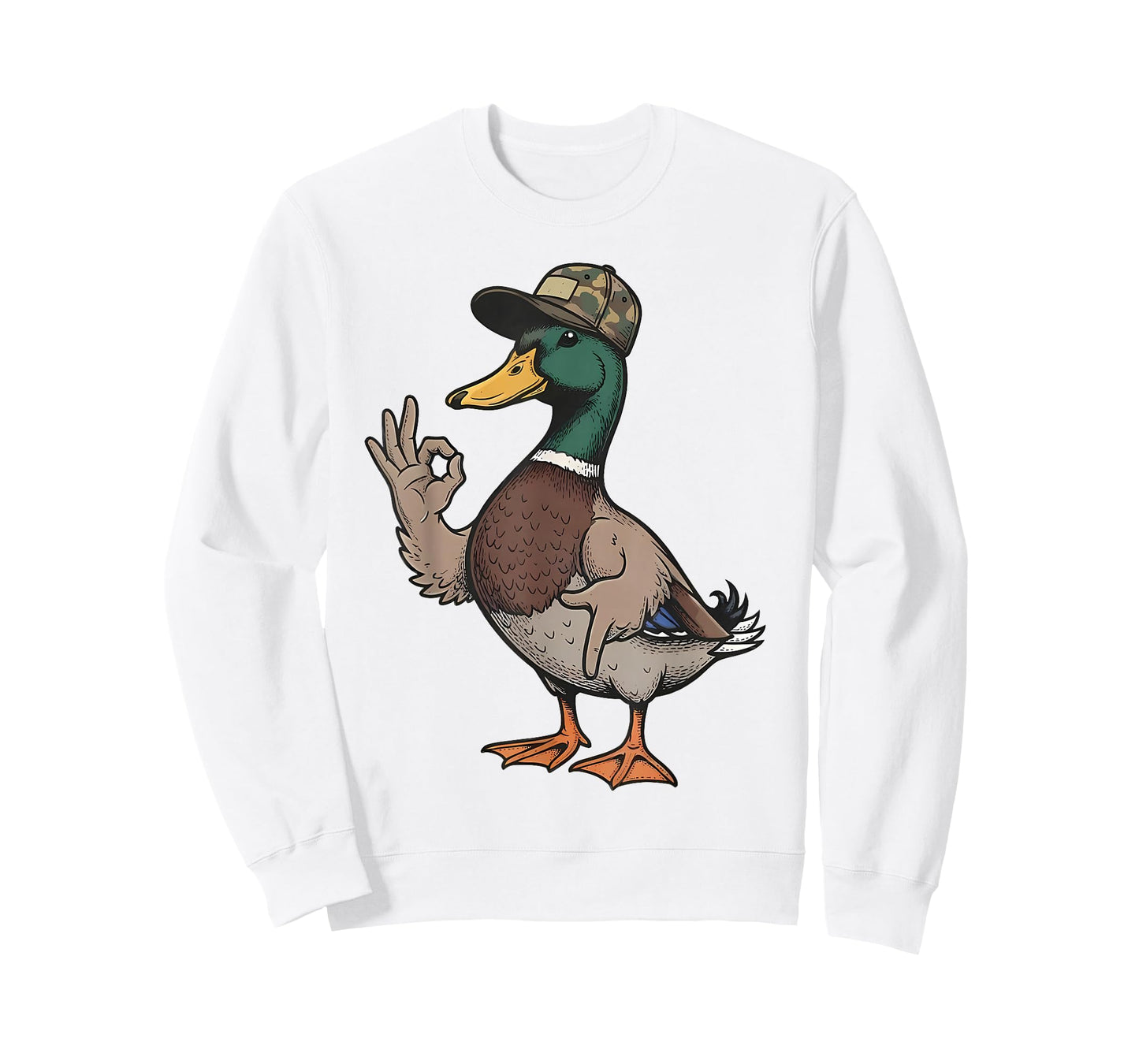 Funny Camo Mallard Duck 67 Hands Sign Hunting Season T-Shirt
