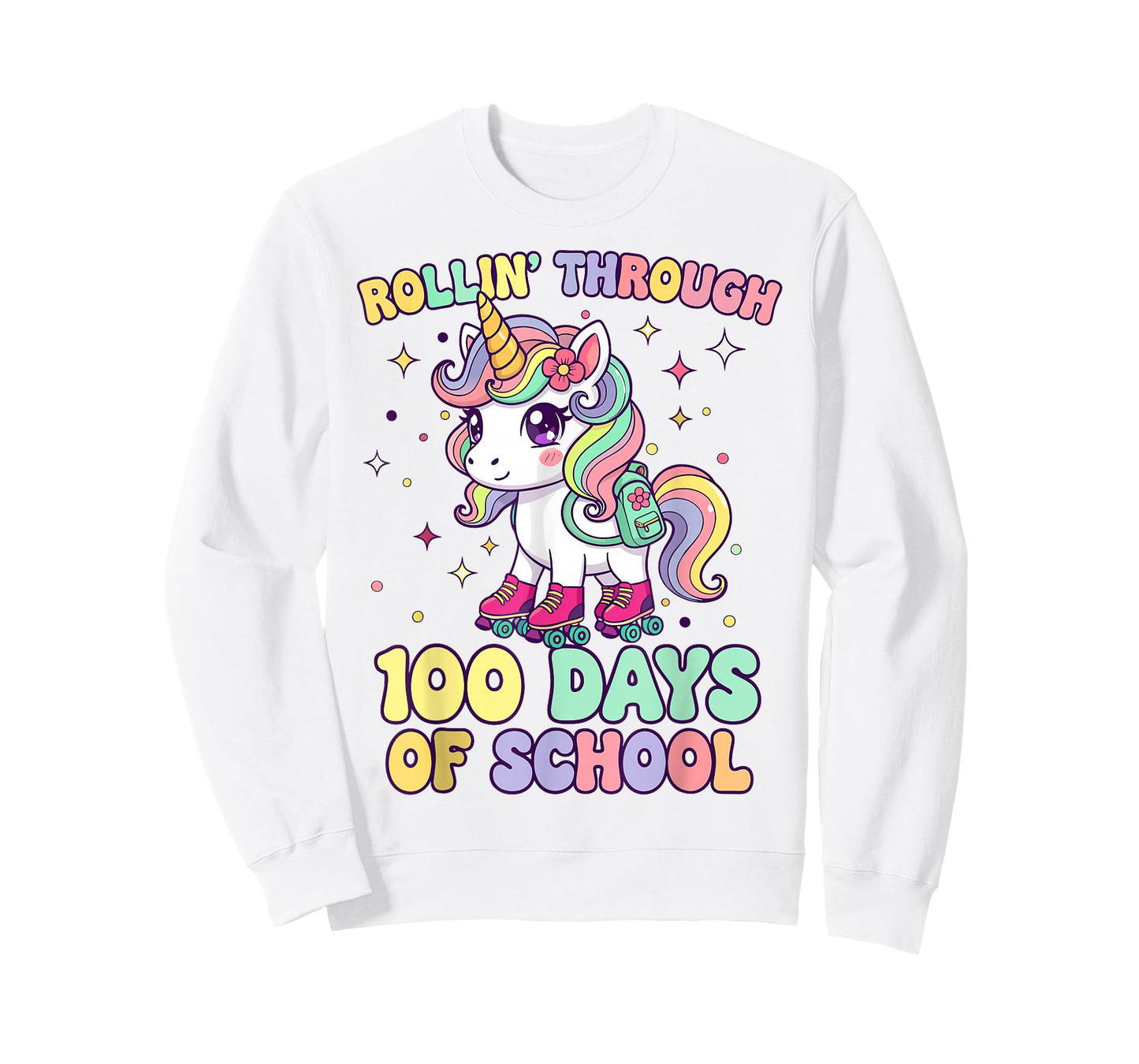 100th Day of School Unicorn 100 Days of School Kids Girls T-Shirt