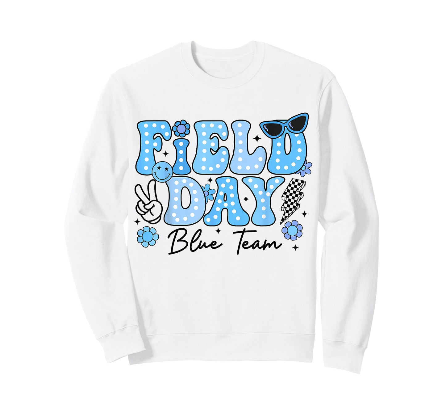 Field Day Blue Team Color Field Trip Team Game Competition T-Shirt