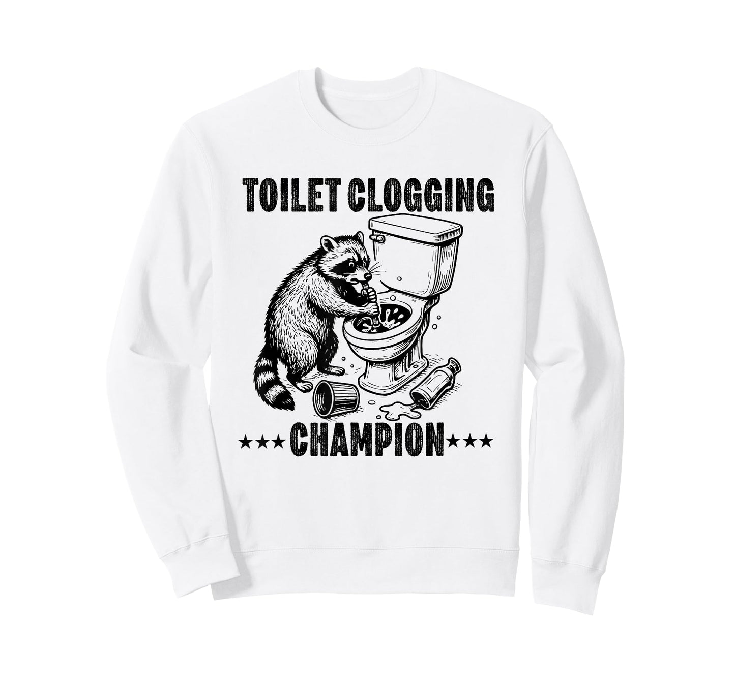 Toilet Clogging Champion Funny dad Joke plumbler Plumbing T-Shirt