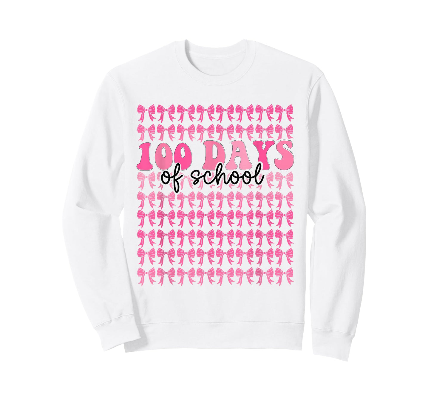 100 Days of School Coquette Bow Teacher Girl Kid 100th Day T-Shirt