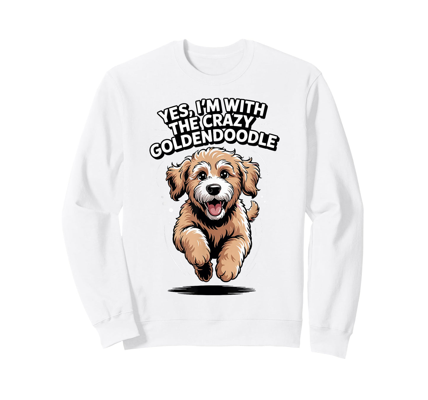Funny Cute Pet Mix Dog Yes I'm with The Crazy Goldendoodle T-Shirt