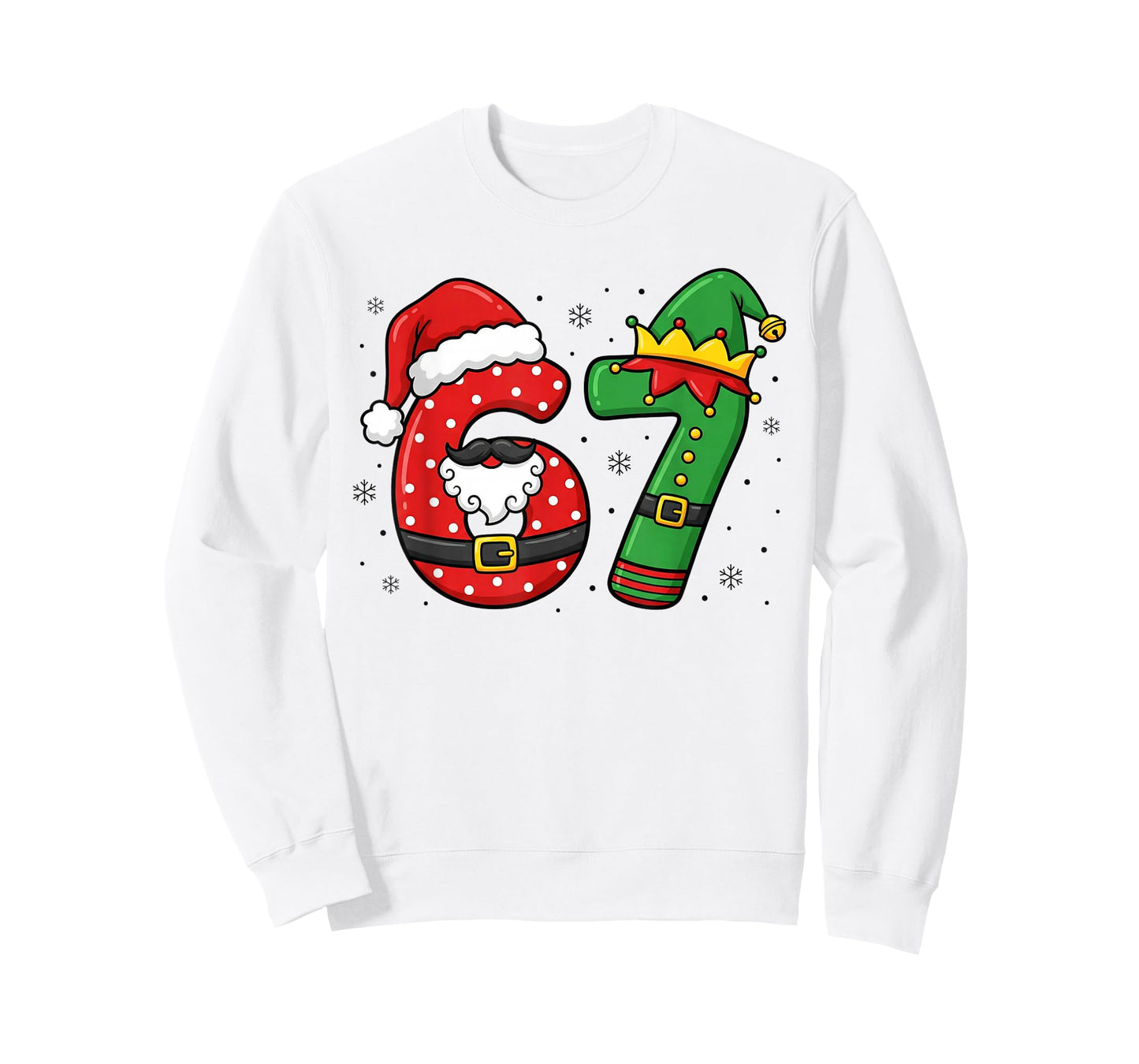 67 Six Seven Funny Christmas 6 7 Meme Xmas Boys Girls Kids T-Shirt