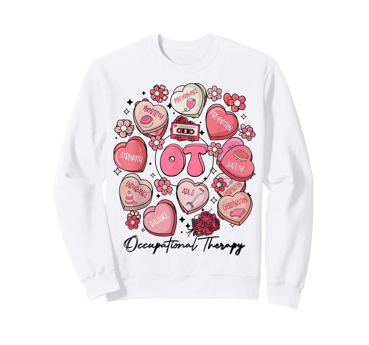 Cute Occupational Therapy Valentines OT Therapist Hearts T-Shirt