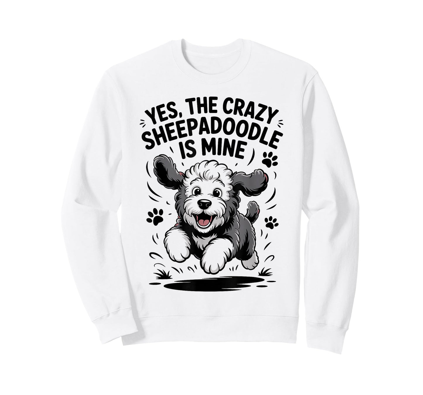 Cute Cross Mix Breed Dog Funny Pet Owner Cute Sheepadoodle T-Shirt