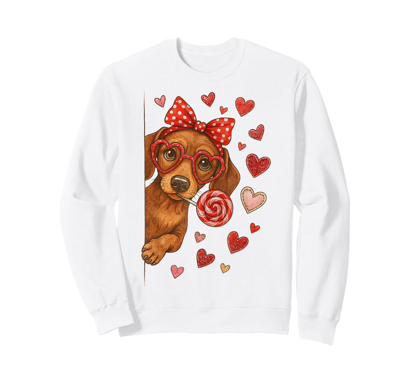 Valentine Dachshund Mama Cute Puppy Dog Mom Coquette T-Shirt