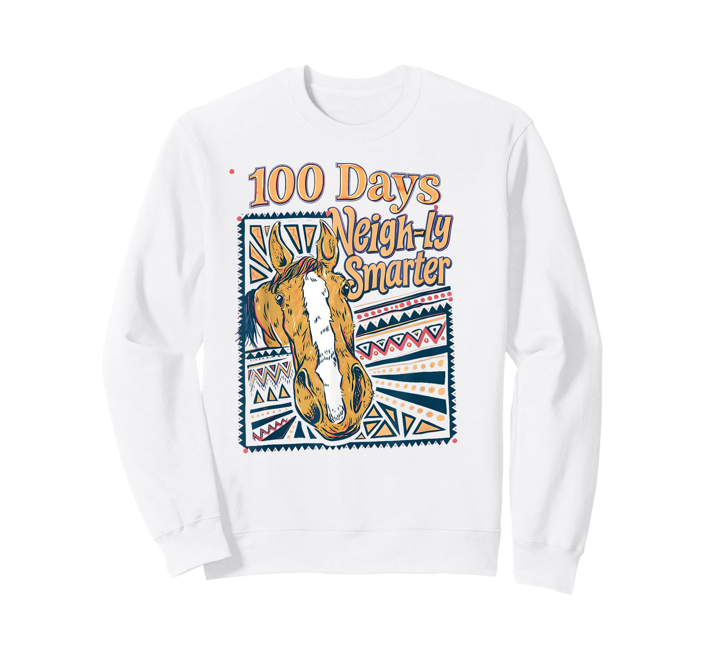 100 Days Neigh-ly Smarter Horse Kids 100th Day of School T-Shirt