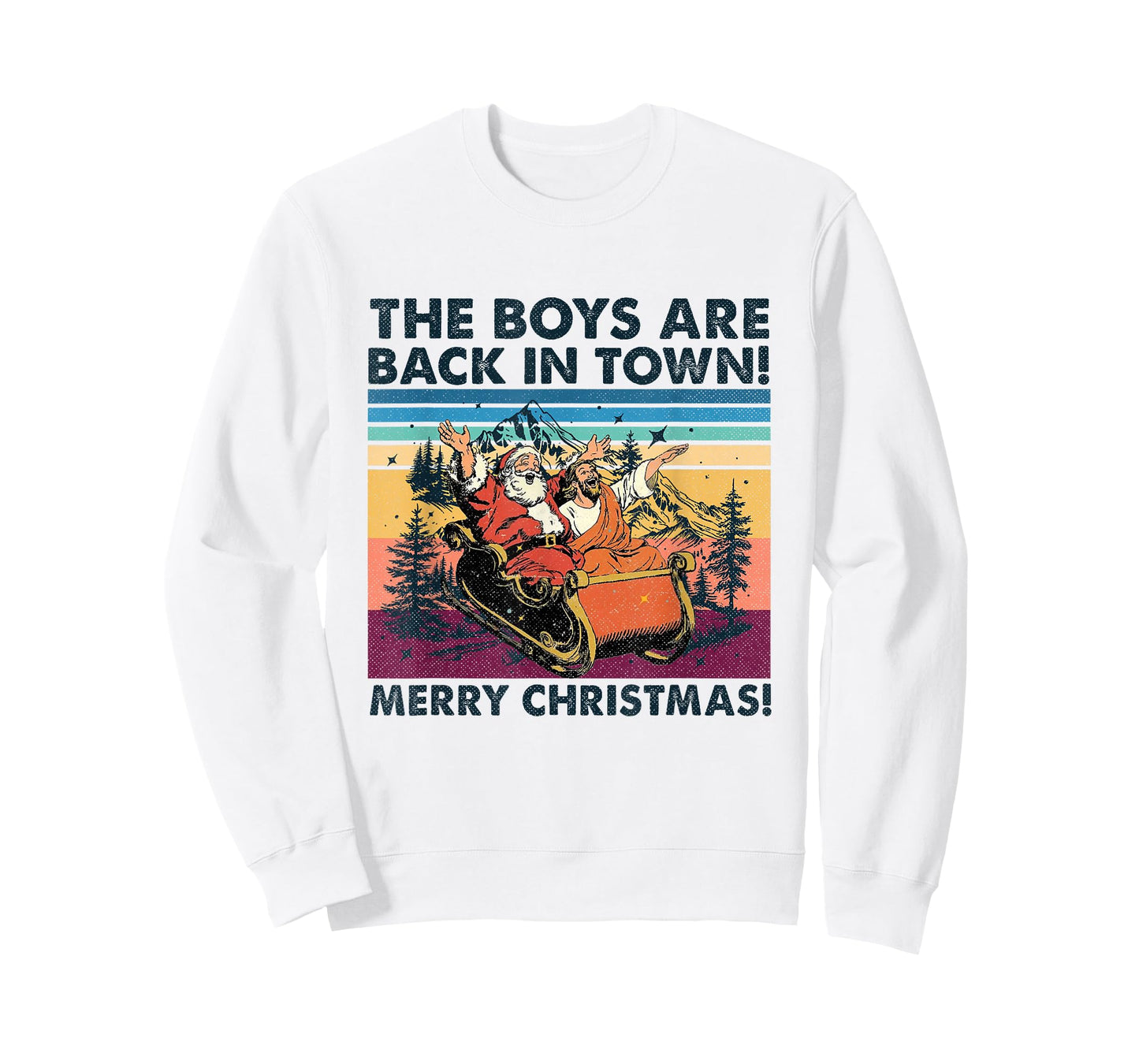 The Boys are Back in Town Christmas Funny Christmas Santa T-Shirt
