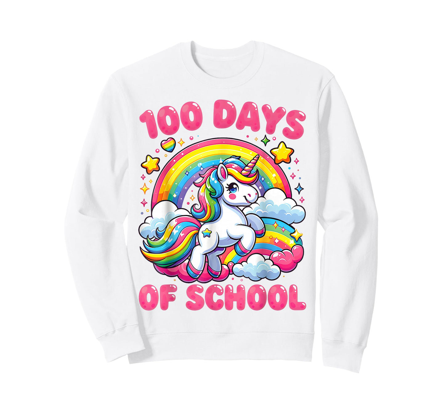 100 Days of School Unicorn Girls Teacher 100th Day of School T-Shirt