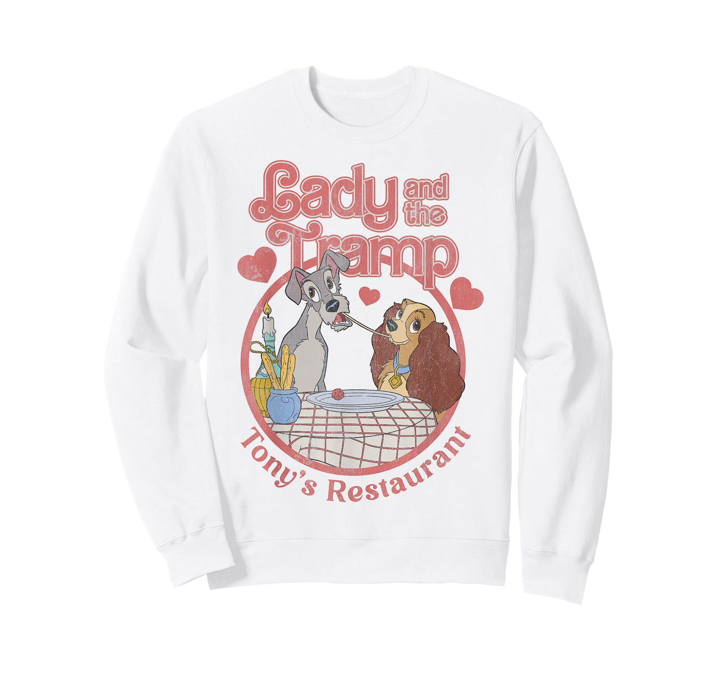 Disney Lady and The Tramp Valentine's Day Tony's Restaurant T-Shirt