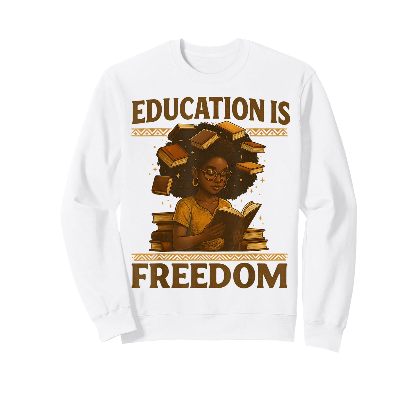 Education is Freedom Black Teacher Books Black History Month T-Shirt