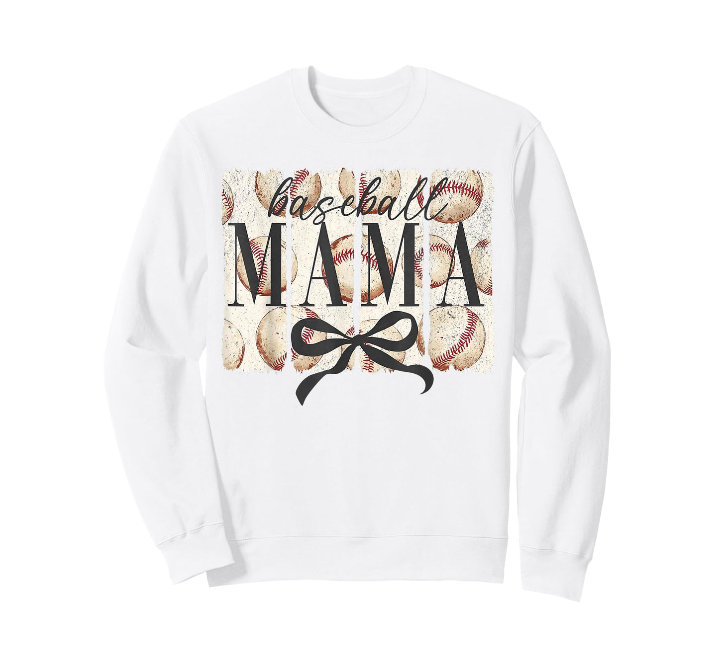 Baseball Mama Mom Coquette Bow Happy Game Day Funny Vintage T-Shirt