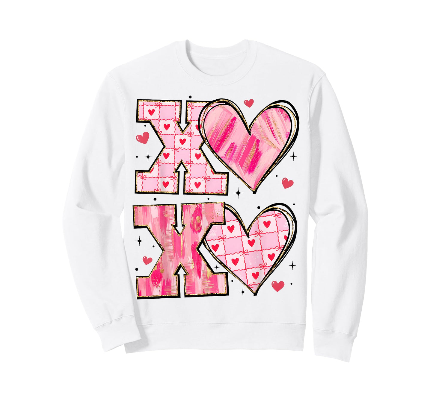 Valentine XOXO Cute Pink Heart Coquette Girl Women Kid T-Shirt