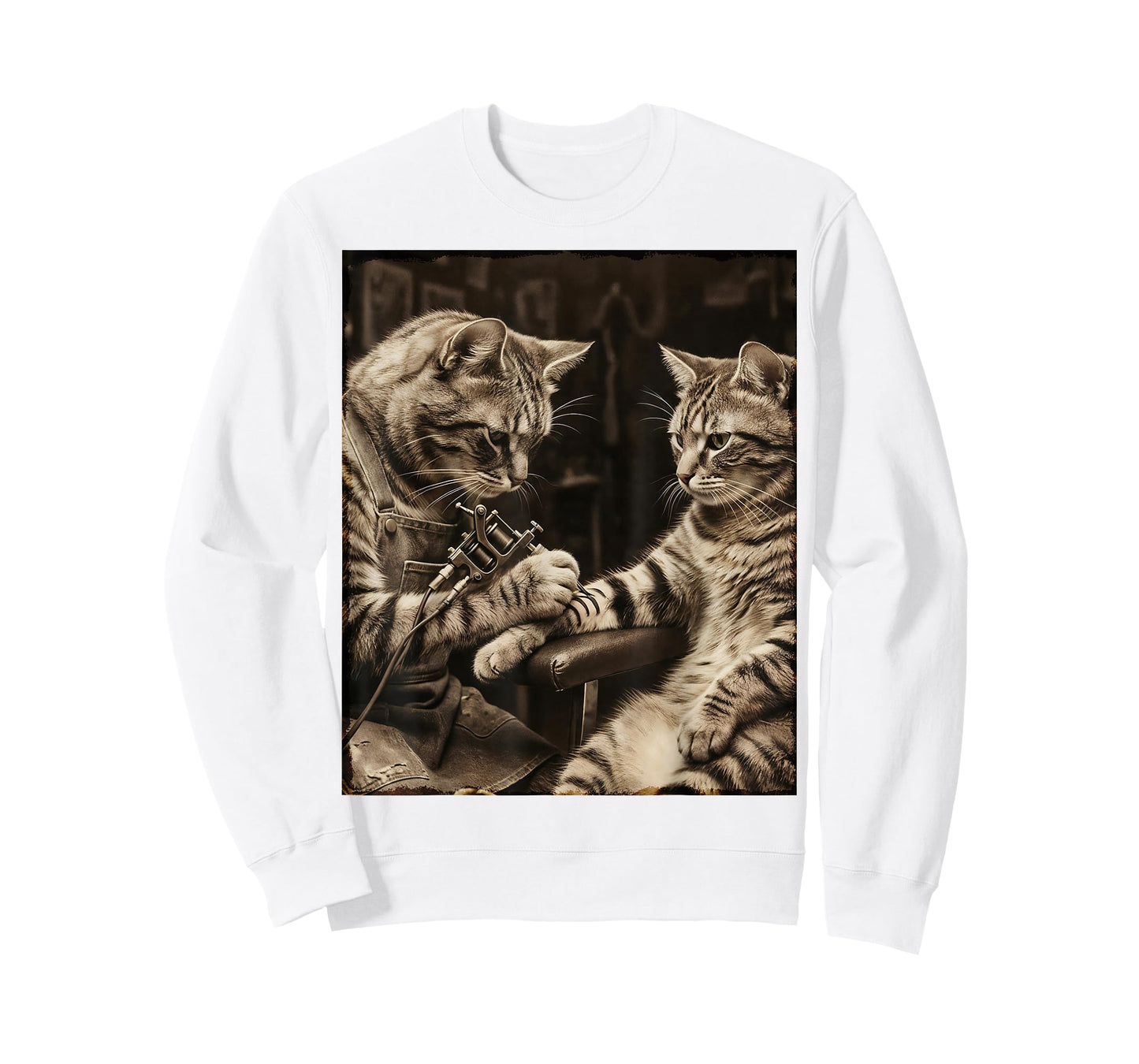 Cat Tattooing Cat Funny Meme Inked Kitty Humor Tattoo Artist T-Shirt