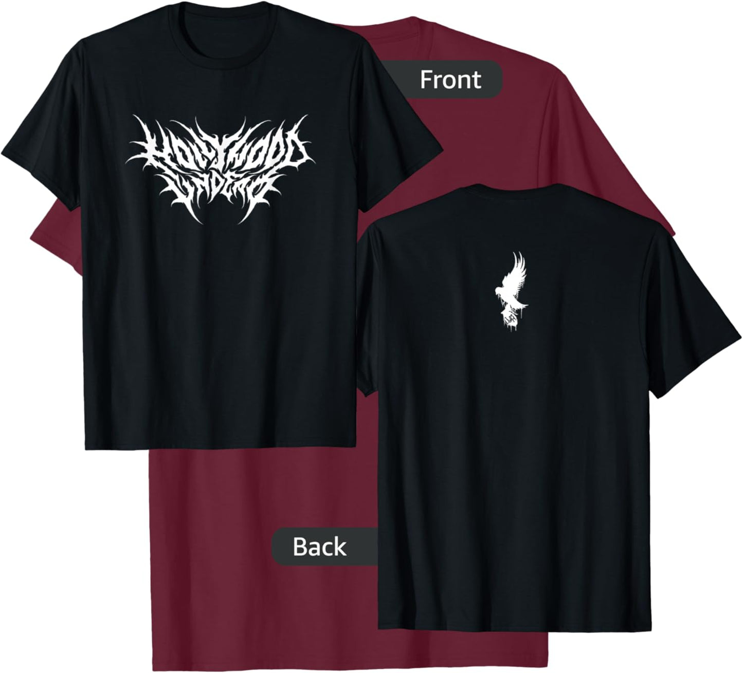Hollywood Undead - Official Merchandise - Death Metal Dove T-Shirt - T-Shirt | Maroon