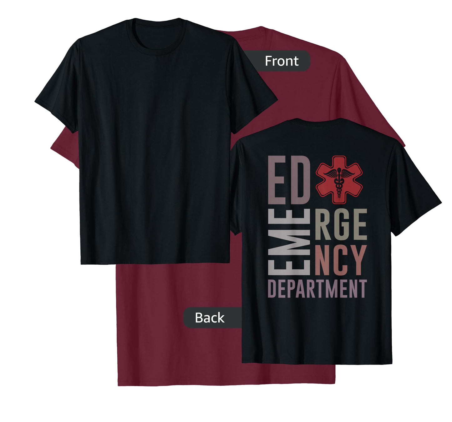 Vintage Emergency Department Emergency Room ED Nurse Back Of T-Shirt