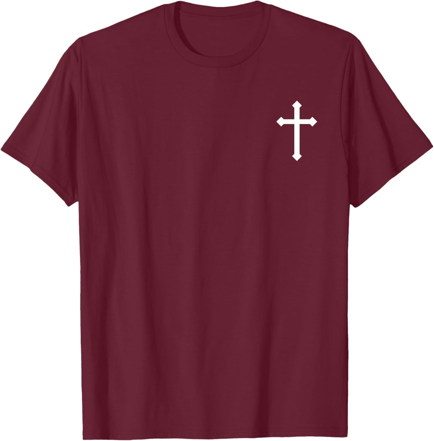 Cross Pocket Graphic Print for Christians T-Shirt - T-Shirt | Maroon