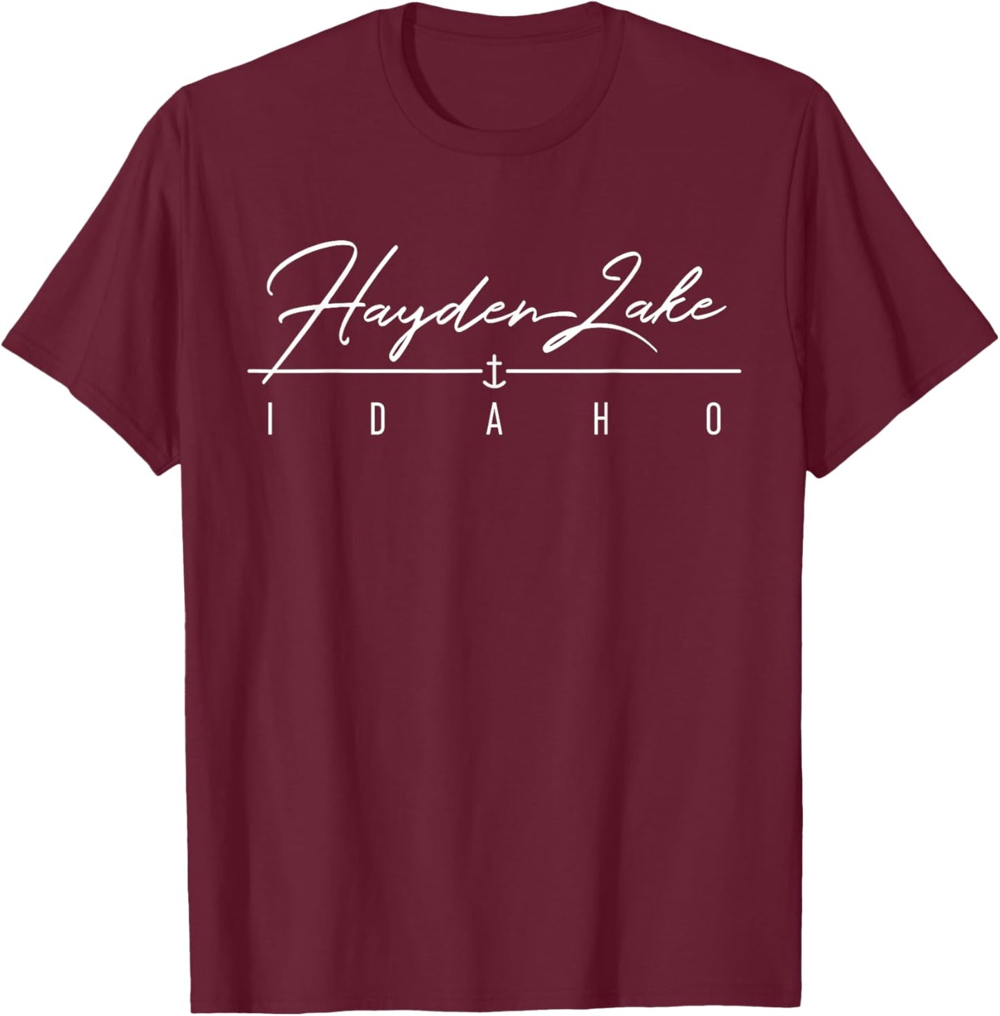 Hayden Lake ID T-Shirt - T-Shirt | Maroon