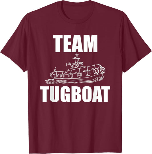 Team Tugboat Apparel Tug Boat Crew Design Ship Lover T-Shirt - T-Shirt | Maroon