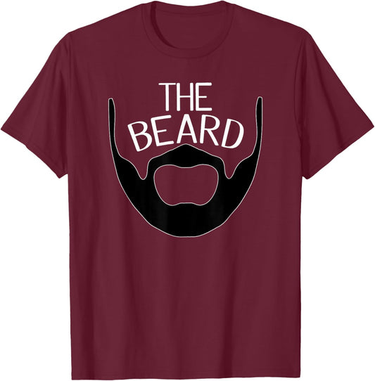 Beauty And The Beard, Matching Couples T-Shirt - T-Shirt | Maroon