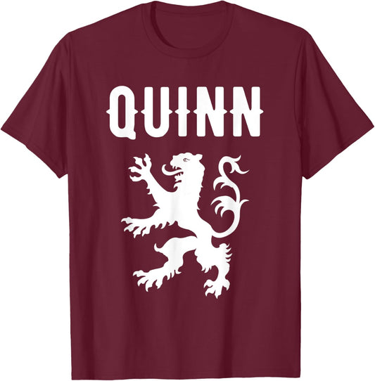 Quinn Clan Scottish Family Name Scotland Heraldry T-Shirt - T-Shirt | Maroon