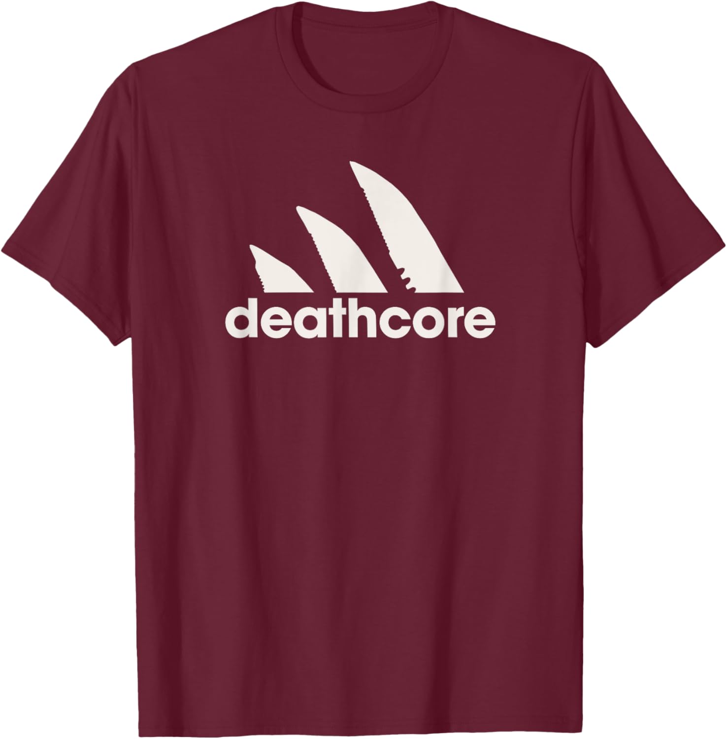 Deathcore Knives Heavy Metal T-Shirt - T-Shirt | Maroon
