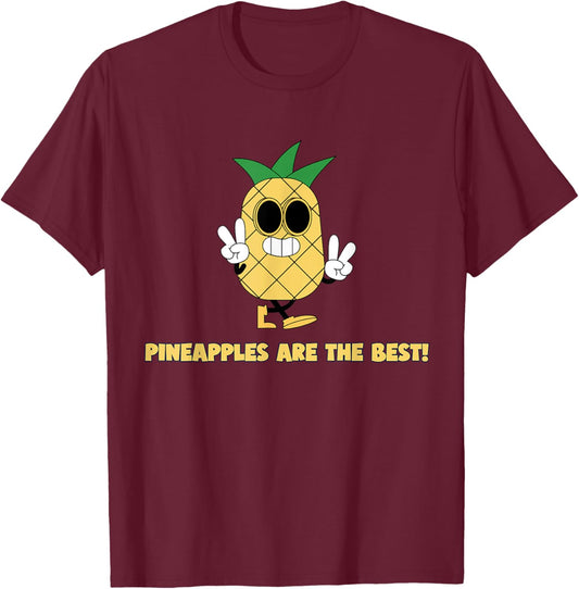 Finny Pineapples Are The Best Pineapple Peace T-Shirt - T-Shirt | Maroon